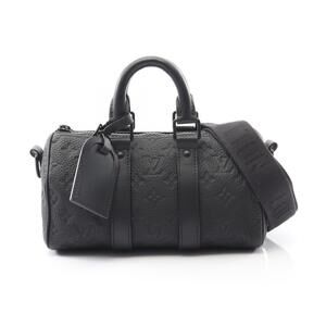 Louis Vuitton Keepall Bandouliere Handbag Taurillon Leather Black